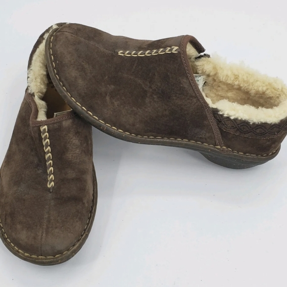 Ugg Bettey 1757 Brown Suede Shearling women’s 10 11 bootie Shoe Loafer - Picture 6 of 6